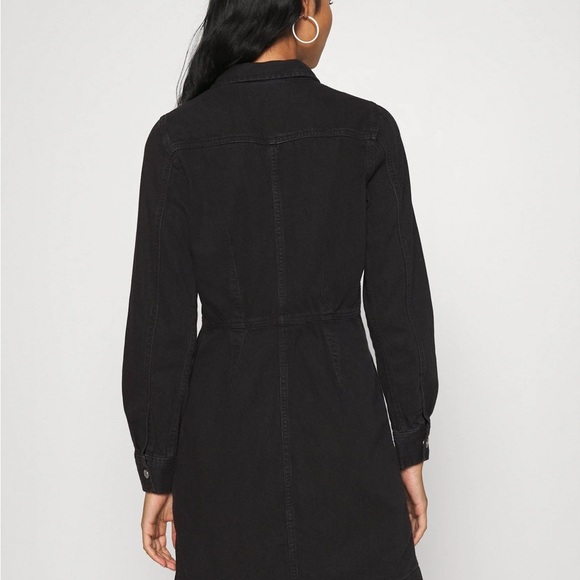 Levi’s Red Tab Black Denim  long sleeve dress small - Picture 2 of 6